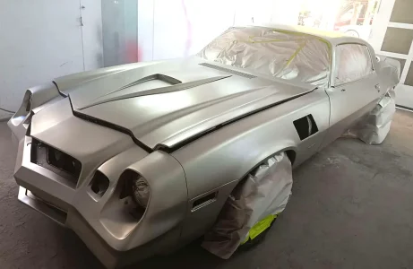 Car with original factory paint job before custom color change respray